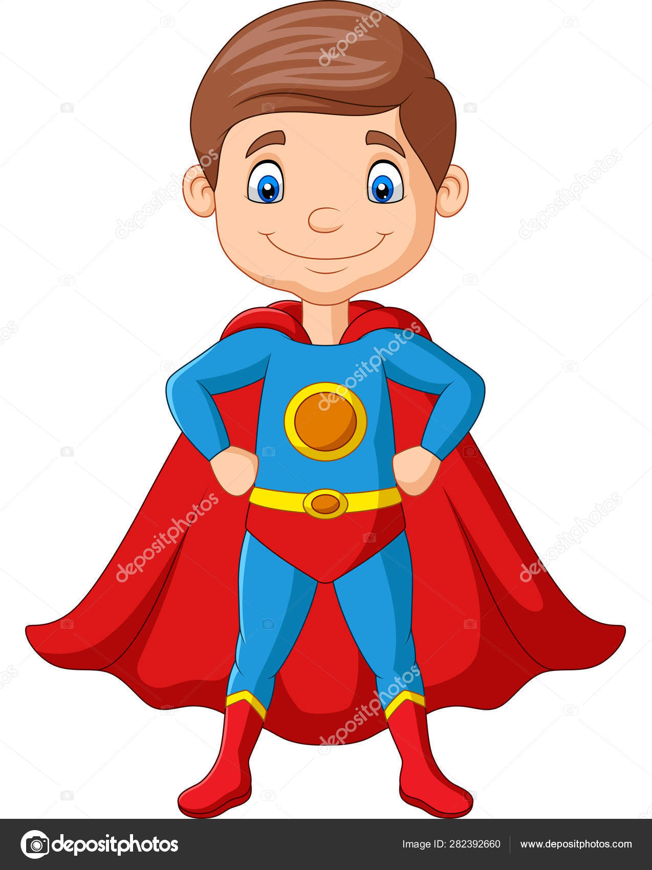 Super-herói Bebê. Personagem De Desenho Animado Ilustração do