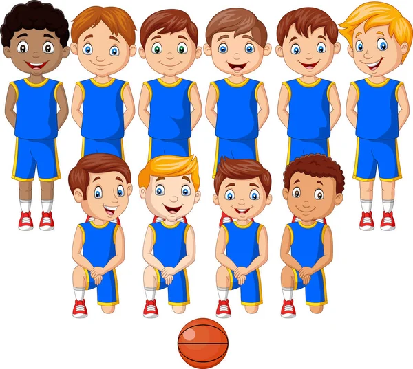 Vektor Illustration Des Cartoon Basketballteams Uniform — Stockvektor