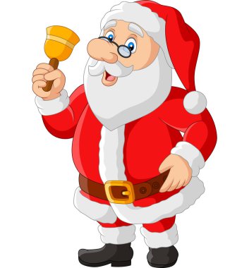 Mutlu noel babalar, gözlüklü, çanlı.