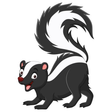 Çizgi film sincabının vektör çizimi beyaz arkaplanda izole edildi