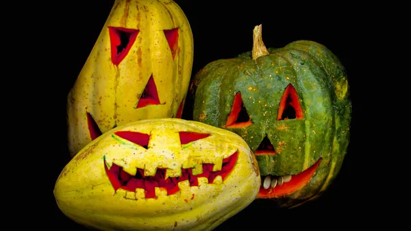 Zábavný Různých Halloween Dýně Tradiční Říjnový Svátek Vyrobeno Brazílii Novými — Stock fotografie