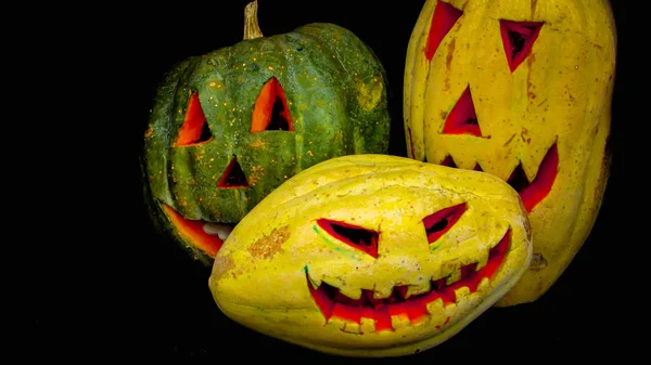 Calabaza Divertida Diferente Tradicional Fiesta Octubre Hecha Brasil Con Nuevos —  Fotos de Stock