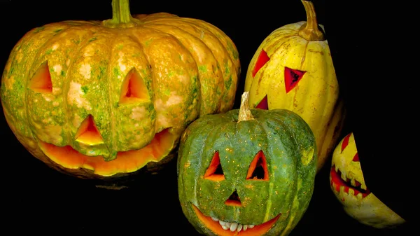 Calabaza Divertida Diferente Tradicional Fiesta Octubre Hecha Brasil Con Nuevos —  Fotos de Stock