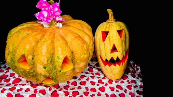 Abóbora Halloween Engraçado Diferente Tradicional Feriado Outubro Feito Brasil Com — Fotografia de Stock