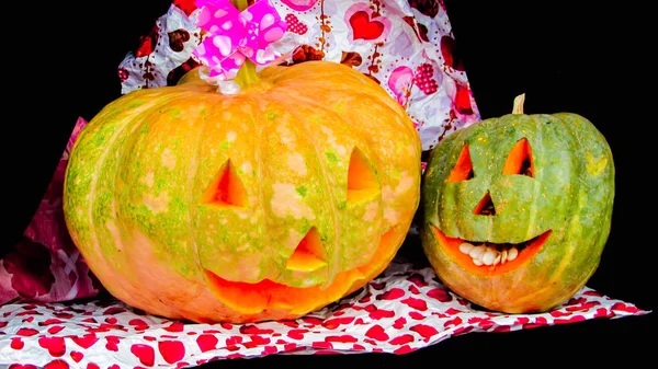 Abóbora Halloween Engraçado Diferente Tradicional Feriado Outubro Feito Brasil Com — Fotografia de Stock