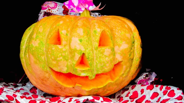 Calabaza Divertida Diferente Tradicional Fiesta Octubre Hecha Brasil Con Nuevos —  Fotos de Stock