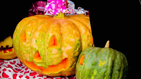 Zucca Halloween Divertente Diversa Dalla Tradizionale Festa Ottobre Realizzata Brasile — Foto Stock