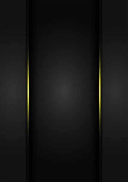 abstract metallic yellow shiny color black frame layout modern tech design vector template background