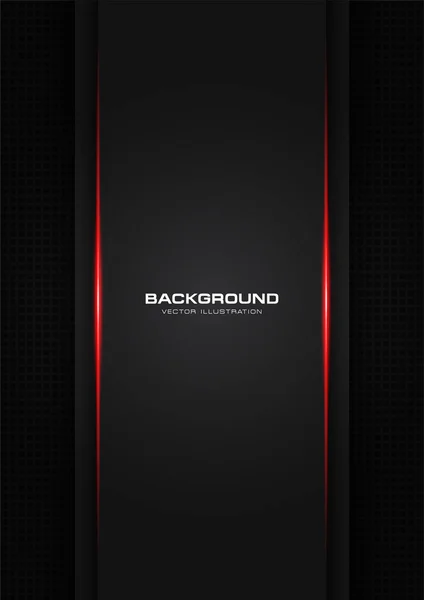 Abstracto Metálico Rojo Brillante Color Negro Marco Diseño Moderno Tecnología — Vector de stock