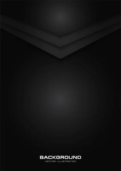 Abstract Arrow Metallic Black Shiny Color Black Frame Layout Modern — Stock Vector