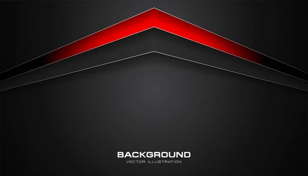 赤と黒のカラー グラデーション コントラスト技術矢印の背景を抽象化します ベクトル イラスト企業デザイン — ストックベクタ