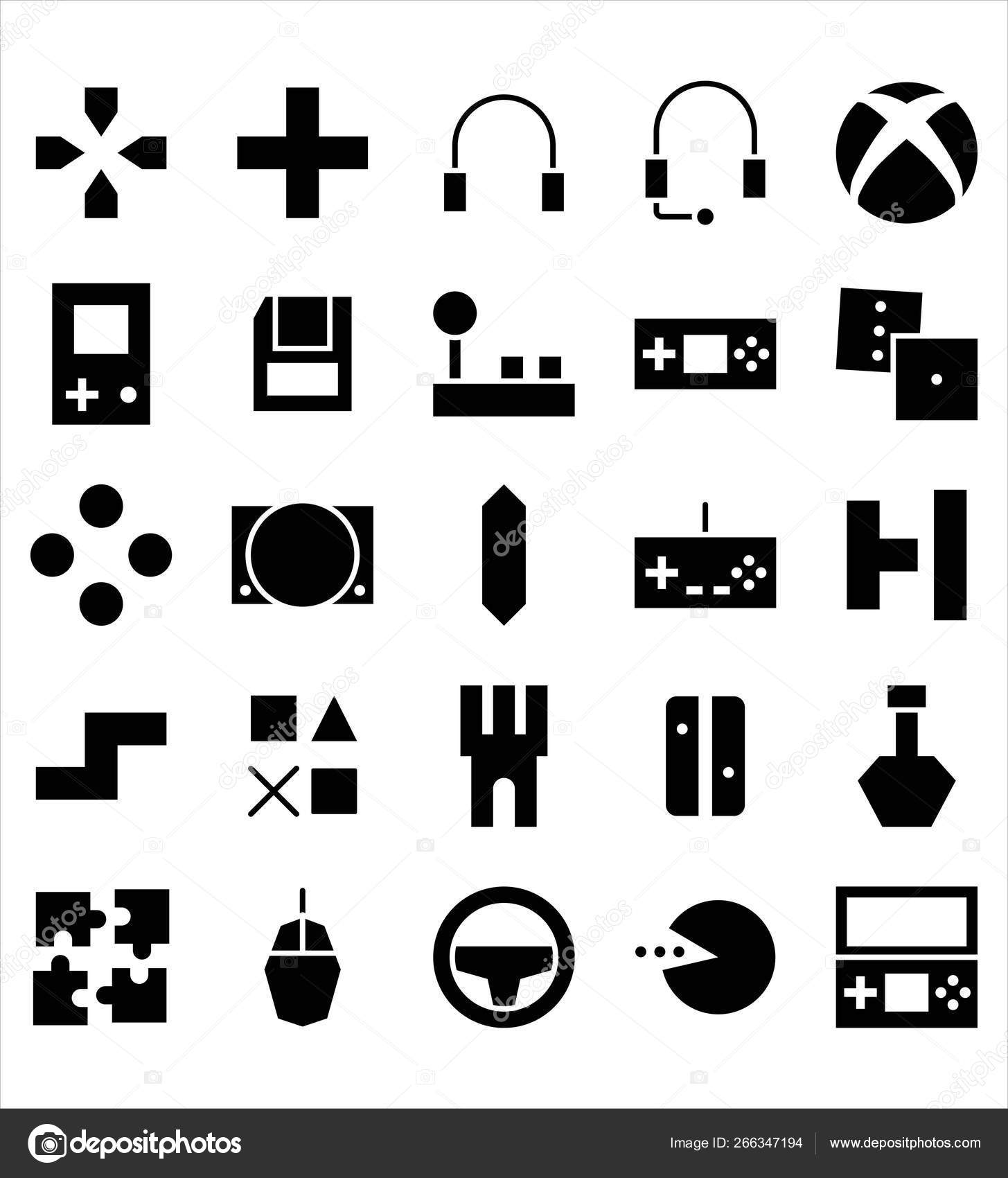 Video games icon set 4 Royalty Free Vector Image