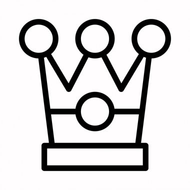 kral taç simgesi vektör logosu veya illüstrasyon.