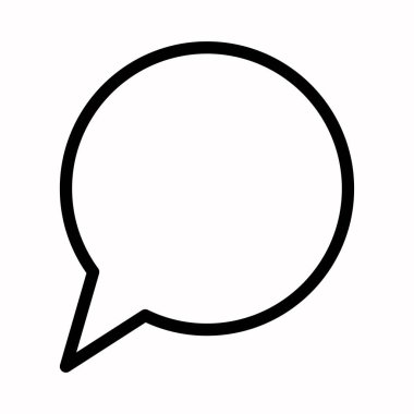 Konuşma balonu sohbet simgesi vektör logo sembolü veya illüstrasyon.