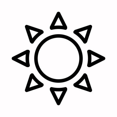 güneş vektör simgesi logosu veya illüstrasyon