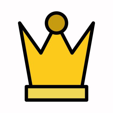 kral taç simgesi vektör logosu veya illüstrasyon.