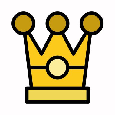 kral taç simgesi vektör logosu veya illüstrasyon.