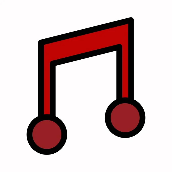 Müzik Notu Simgesi Vektör Logo Sembolü Veya Illüstrasyon — Stok Vektör