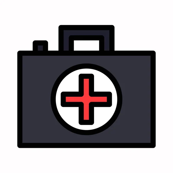 Medicina Maletín Icono Vector Logotipo Símbolo Ilustración — Vector de stock