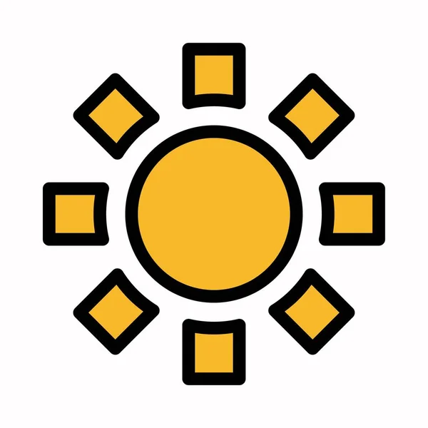 Icono Del Vector Solar Logotipo Ilustración — Vector de stock