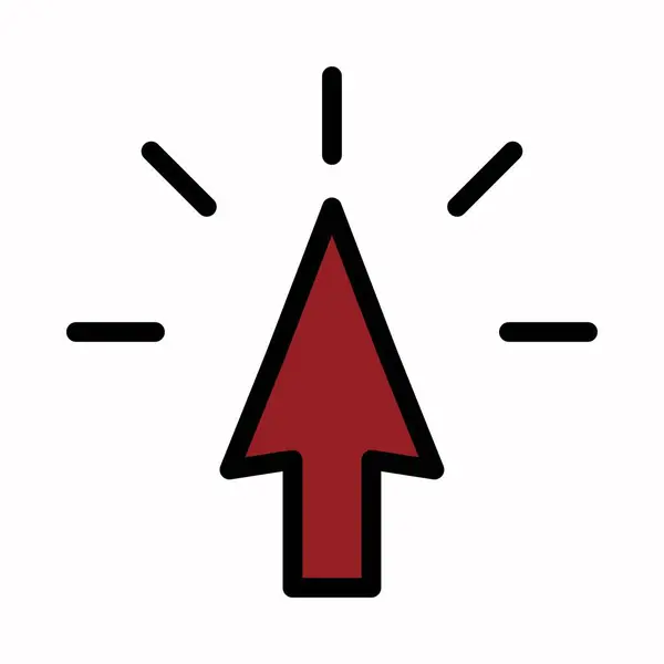 Click Icon Vector Logo Symbol Illustration — Stock Vector