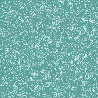 Noel doodle Dikişsiz desen arka plan sanat.