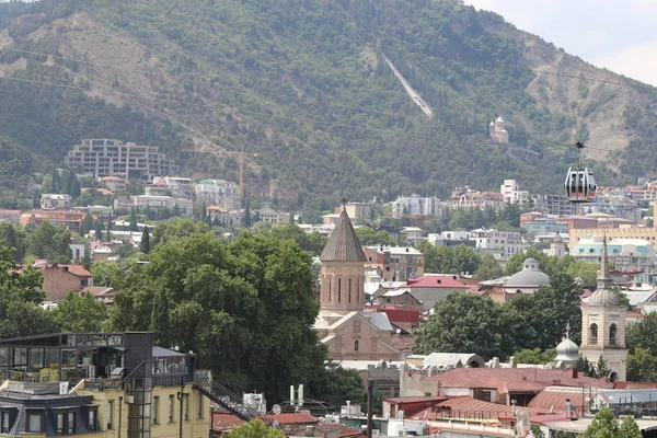 Moderne Seilbahn Der Stadt Tiflis Georgien — Stockfoto