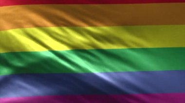 Gurur Lgbt Bayrak Döngüsü Gerçekçi 3d 