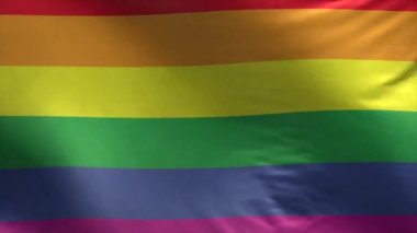 Gurur Lgbt Bayrak Döngüsü Gerçekçi 3d 