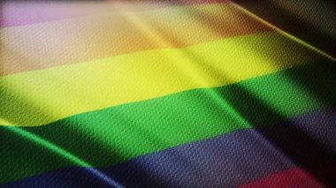 Gurur Lgbt Flag Gerçekçi 3d