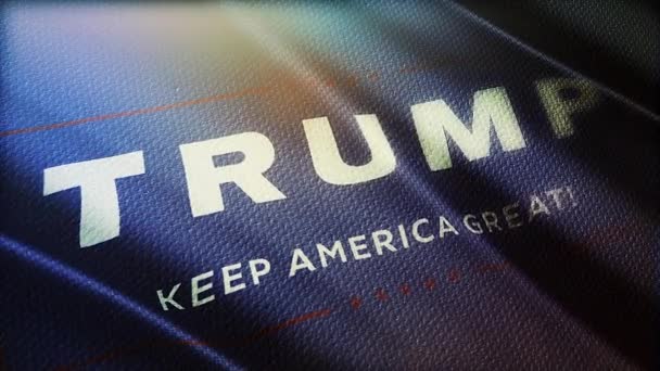 Flaggröst För Trump Håll Amerika Bra — Stockvideo