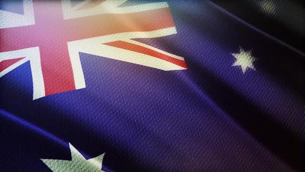Σημαία Αυστραλίας Ρεαλιστική — Αρχείο Βίντεο