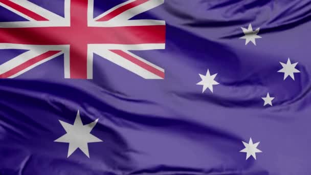 Флаг Австралии Realistic — стоковое видео