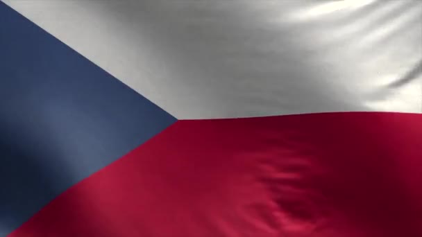 Bandeira da República Checa Loop — Vídeo de Stock