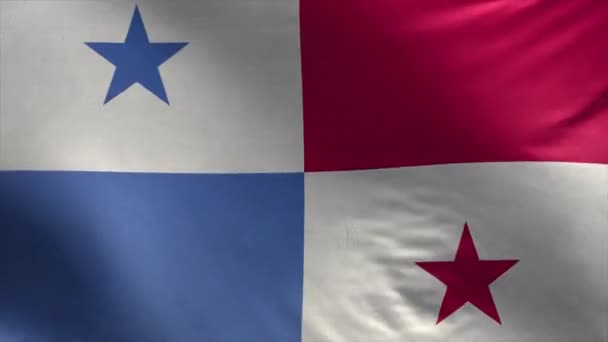 巴拿马国旗第3d环 — 图库视频影像