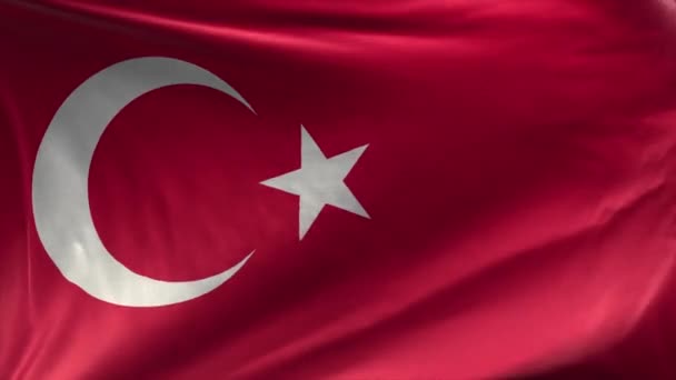 Bandera de Turkey in Loop — Vídeos de Stock