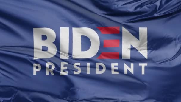 Bandera Joe Biden Para Presidente Fondo Blanco Loop — Vídeos de Stock