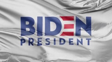 Bayrak Joe Biden başkanlık için - beyaz arka plan - döngü