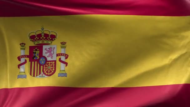 Realistisk Flagga Spanien — Stockvideo