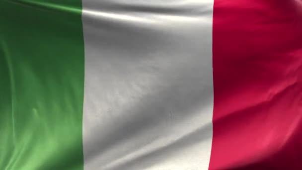 Italiens Flagga Loop — Stockvideo