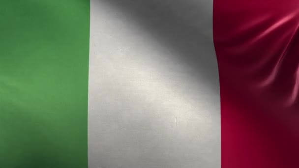 Vlag Van Italië Loop — Stockvideo