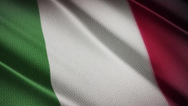 Realistische Vlag Van Italië — Stockvideo