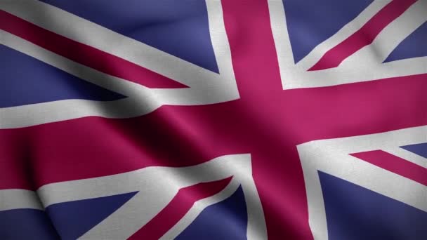 Bandeira Reino Unido Loop — Vídeo de Stock
