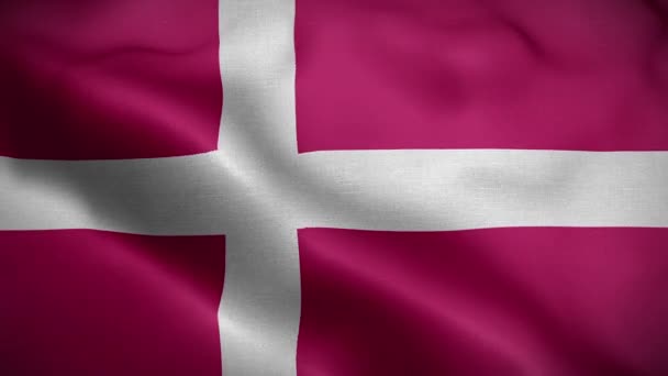 Flag Denmark Loop — Stock Video