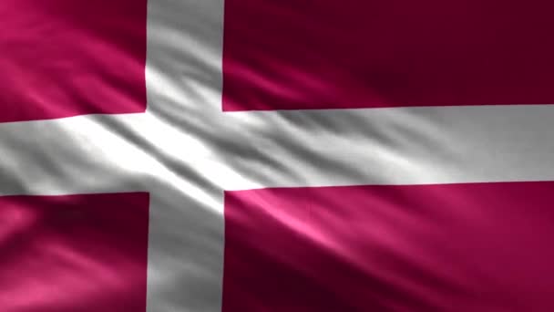 Drapelul Danemarcei Buclă — Videoclip de stoc