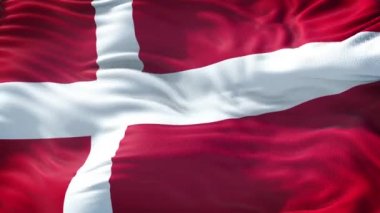 Danimarka bayrağı 3 boyutlu döngü