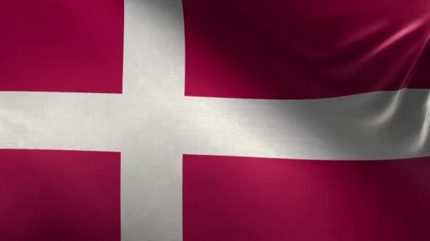 Vlajka Dánské Smyčky — Stock video