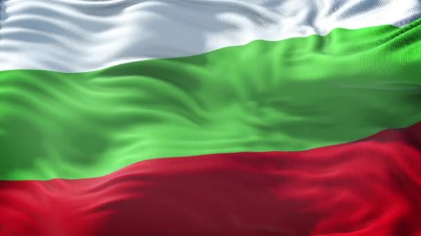 Flagga Bulgarien Loop — Stockvideo