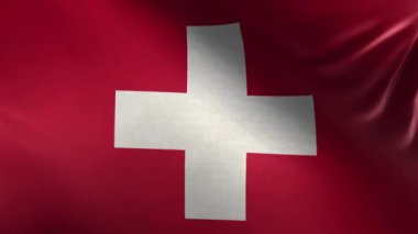 İsviçre bayrağı 3 boyutlu döngü