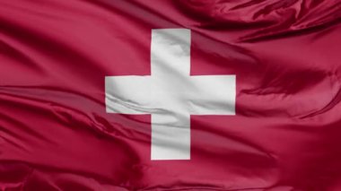 İsviçre Bayrağı Gerçekçi 3D